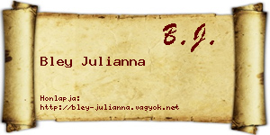 Bley Julianna névjegykártya